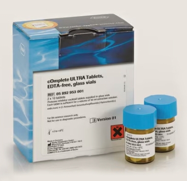5892953001 cOmplete™ ULTRA Tablets,不含EDTA,玻璃瓶装蛋白酶抑制剂混合物